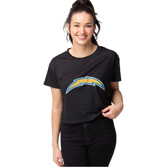 "FOCO NFL Los Angeles Chargers Women's Crop Top - Small" - Picture 1 of 4